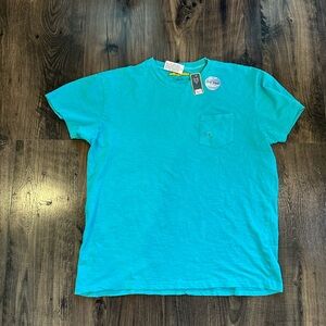 NWT Prince & Fox Men’s Teal Aqua Short Sleeve T-shirt w pocket, Size: XL